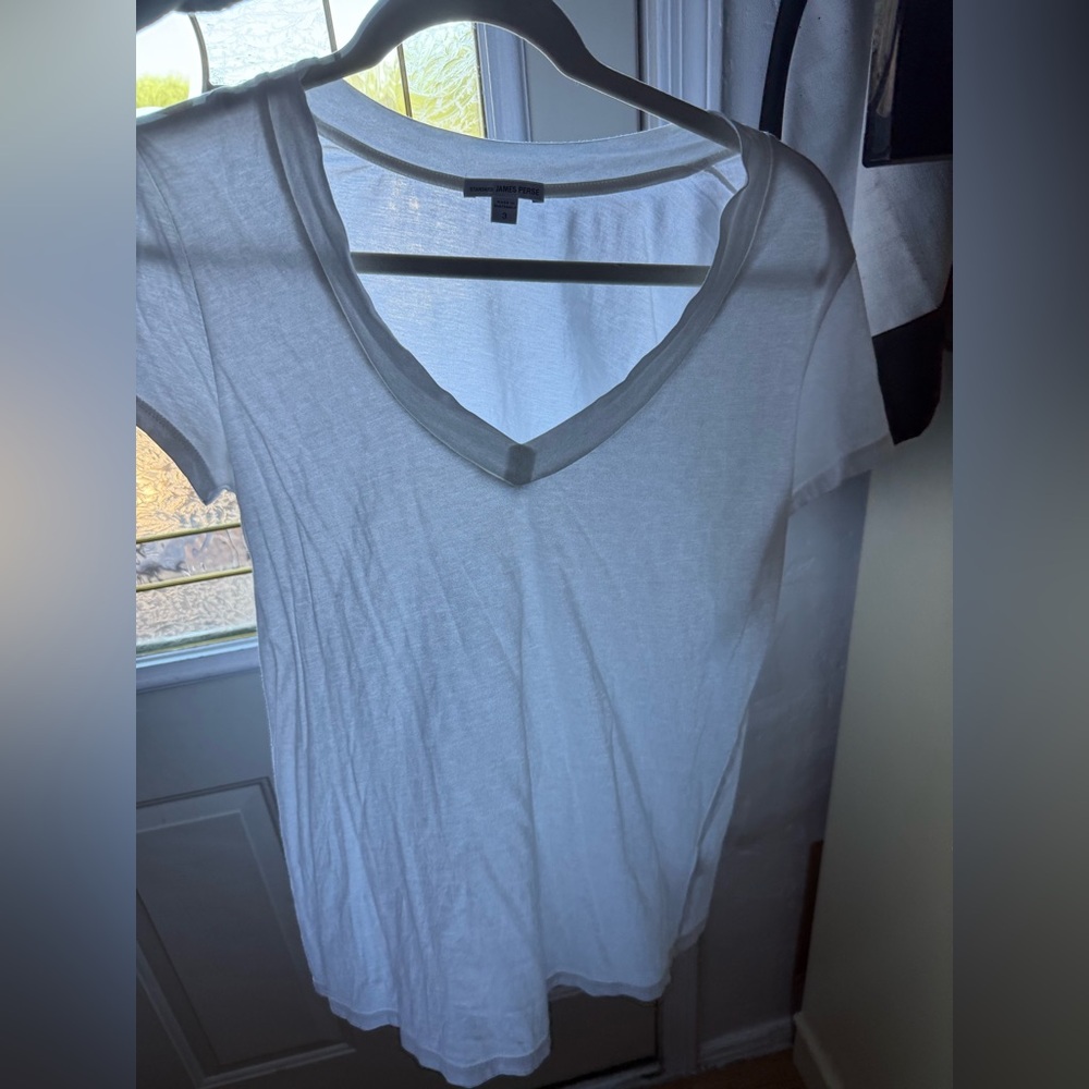 🤍Standard James Perse White V Neck T Shirt - Size 3 🤍